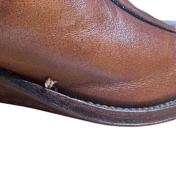 VTG Dan Post Boots Women’s 9 Brown Leather Side Zip Boho Western Indie Granola - Picture 11 of 16